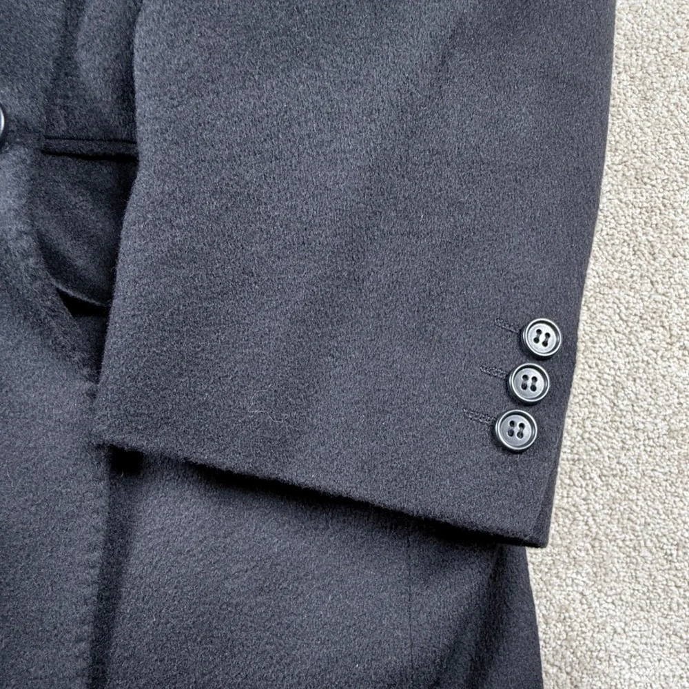 Emilio Yuste Blazer Men 46R Black 100% Cashmere Tessuto Lessona Italy